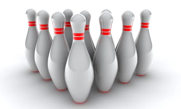 3D bowling — Zdjęcie stockowe