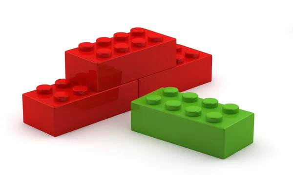 Egyedi zöld műanyag kocka — Stock Fotó