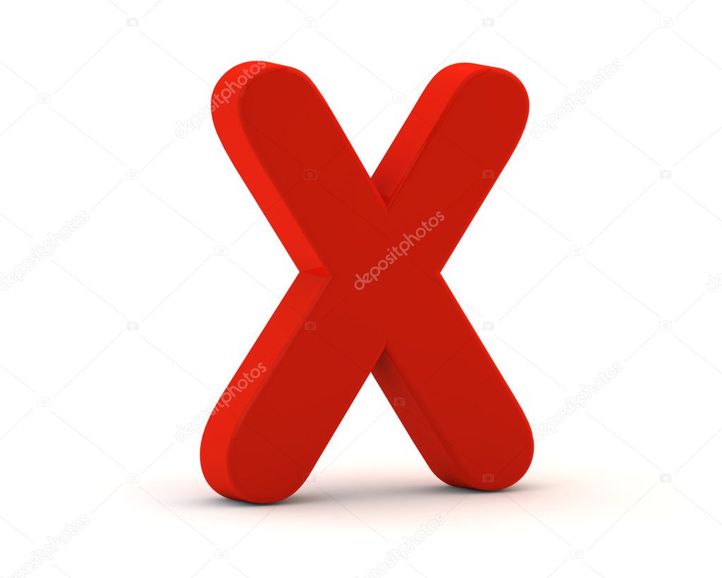 Red no or x check mark