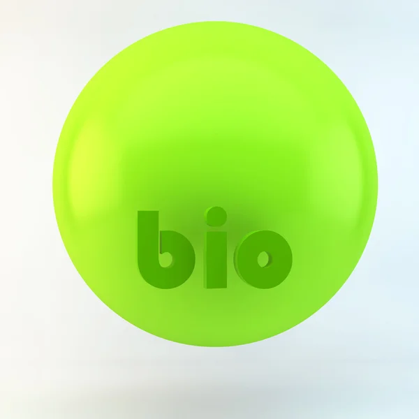Fundo Bio Esfera Esfera Verde — Fotografia de Stock