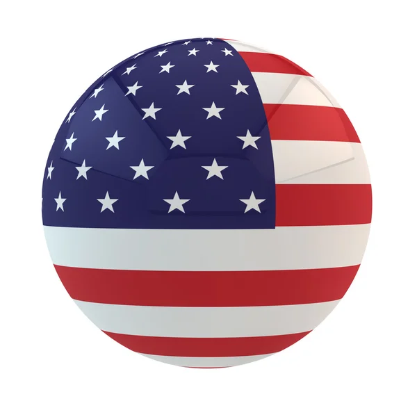 Bandeira dos EUA posta na esfera — Fotografia de Stock