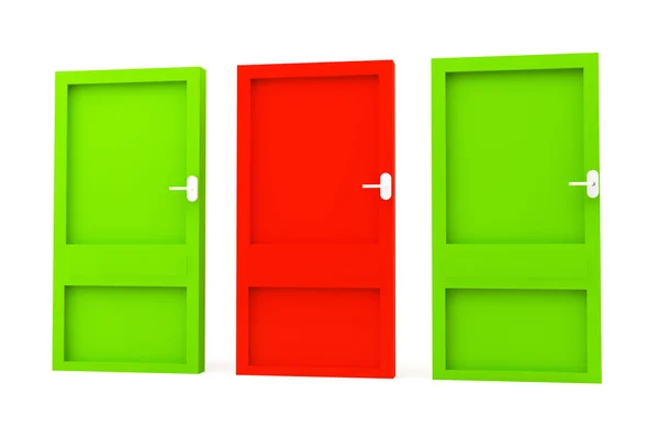 stock image Three closed doors