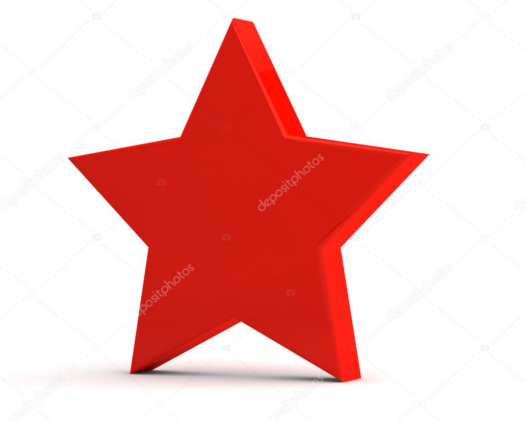 Red matte star