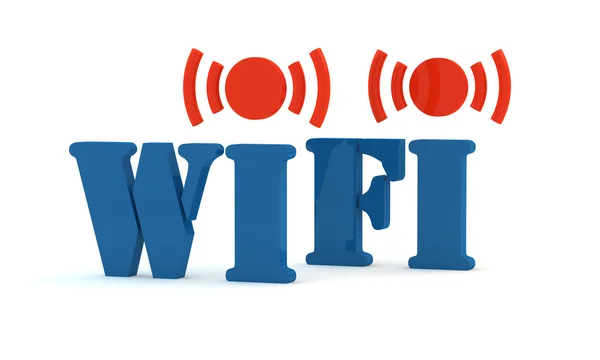 Modré ikony wifi — Stock fotografie