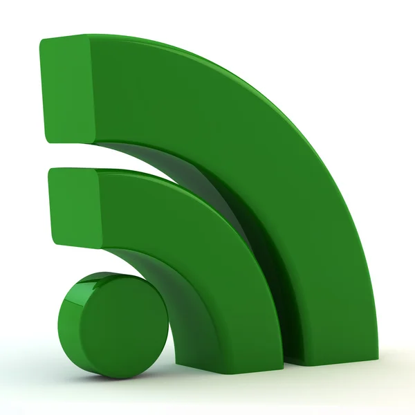 Green sign RSS — Stock Photo, Image