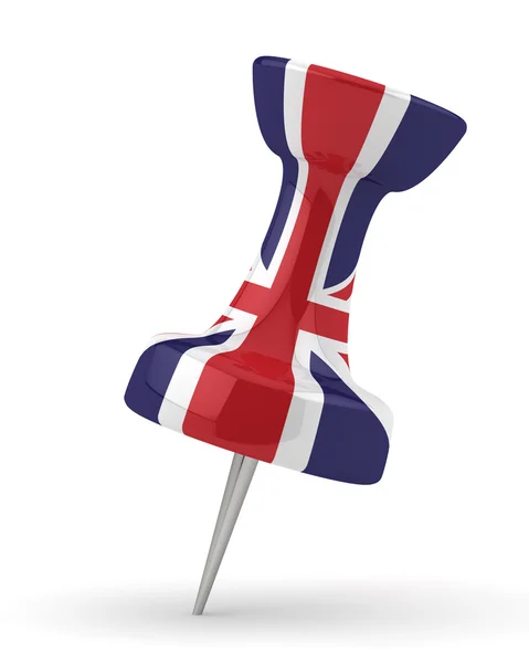 3D kağıt iğne ile bir İngiliz bayrağı.