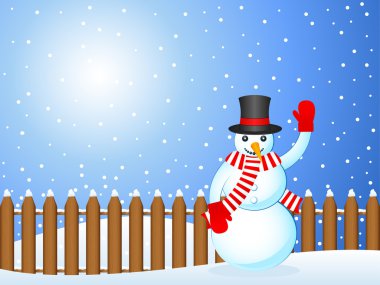 Christmas snowman clipart