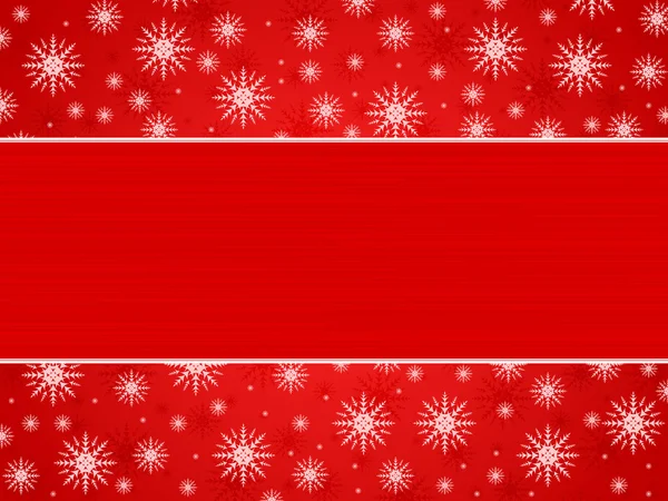 Jul snöflingor bakgrund röd — Stock vektor