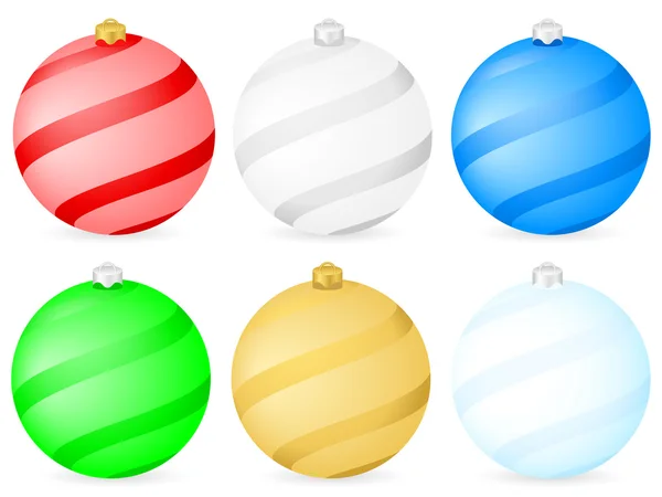 Bolas de Navidad de color — Vector de stock