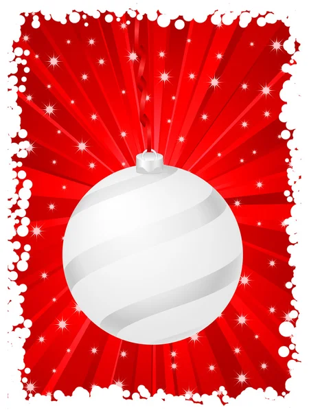 赤い垂直のクリスマス背景 — ストックベクタ