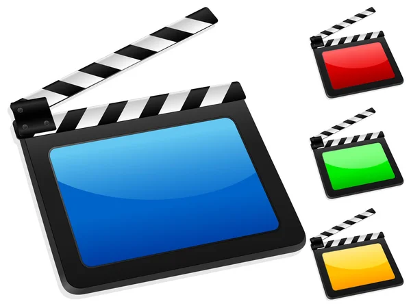Ardósia de filme digital — Vetor de Stock