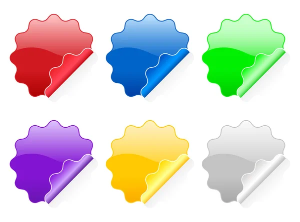 Autocollant badge couleur 2 — Image vectorielle