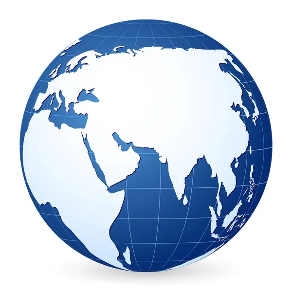 Mundo azul globo 3 — Vetor de Stock