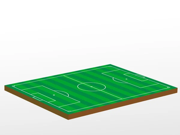 Terrain de football 3D — Image vectorielle