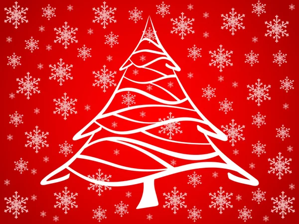 Kırmızı Noel ağacı arkaplanı — Stok Vektör
