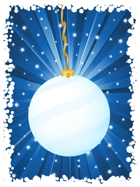 Vertikala jul bakgrund blå — Stock vektor