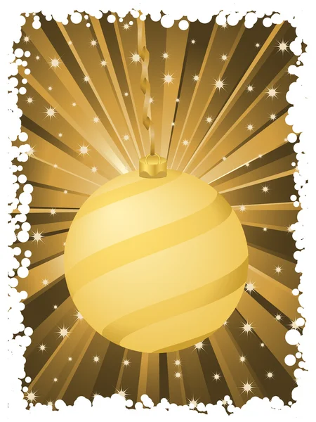 Vertical christmas background gold — Stock Vector