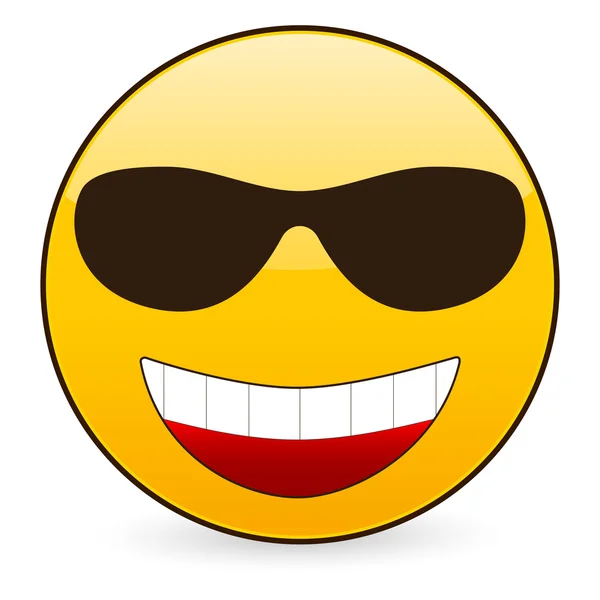 Glimlach emoticon — Stockvector