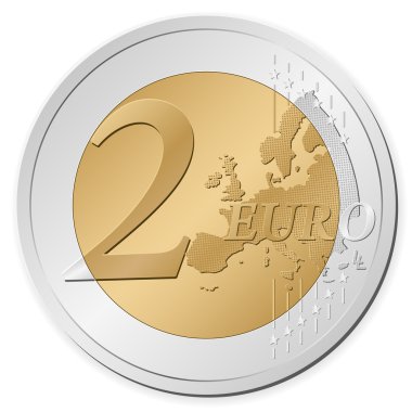 2 euro coin clipart