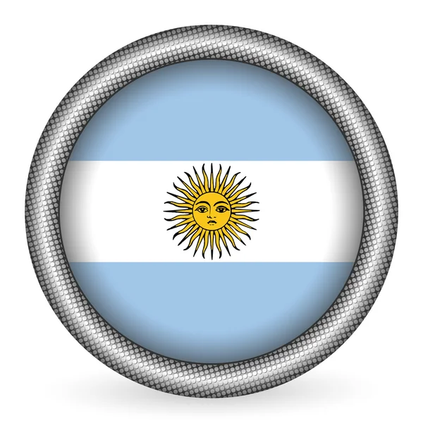 Arjantin bayrağı düğmesi — Stok Vektör