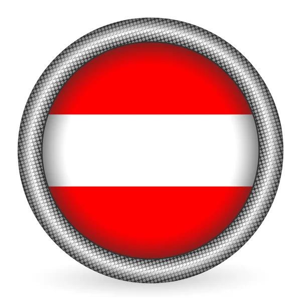 Austria bandeira botão —  Vetores de Stock