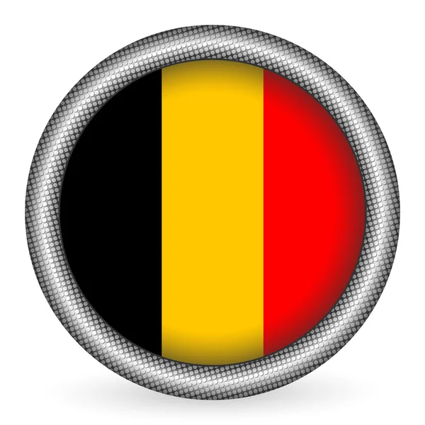 벨기에 국기 버튼 — 스톡 벡터
