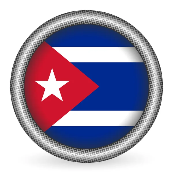 Κουμπί "σημαία" Κούβα — Διανυσματικό Αρχείο