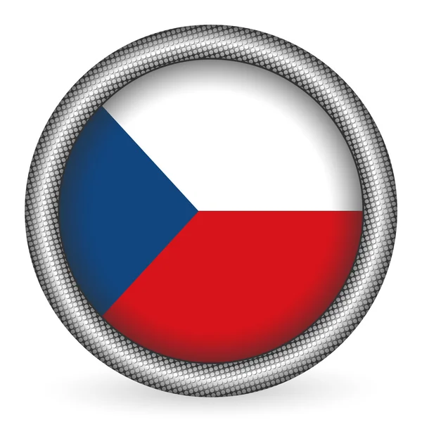 República Checa botón de la bandera — Archivo Imágenes Vectoriales