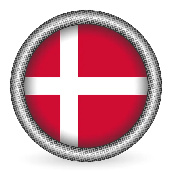 Tasto bandiera denmark — Vettoriale Stock