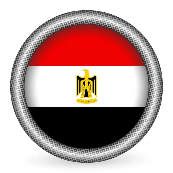 Botón de bandera de Egipto — Vector de stock