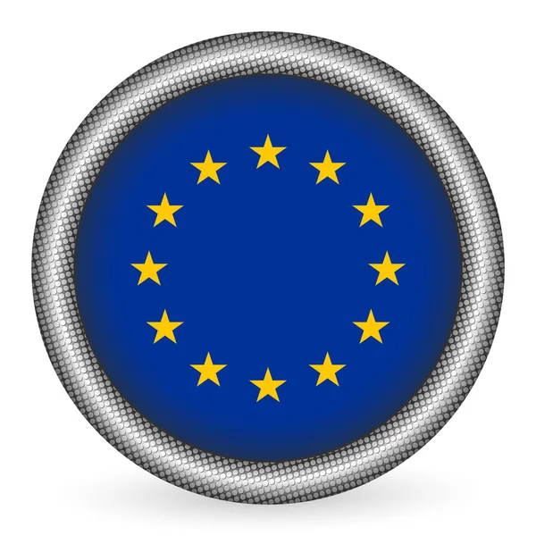 Europese Unie vlag knop — Stockvector