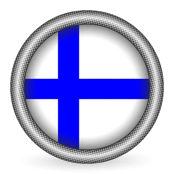 Botón bandera finland — Archivo Imágenes Vectoriales
