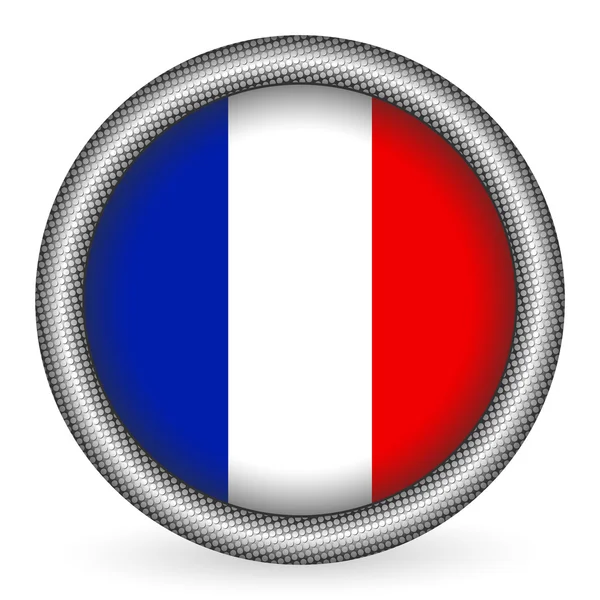 France flag button — Stock Vector