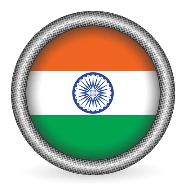Tasto bandiera india — Vettoriale Stock