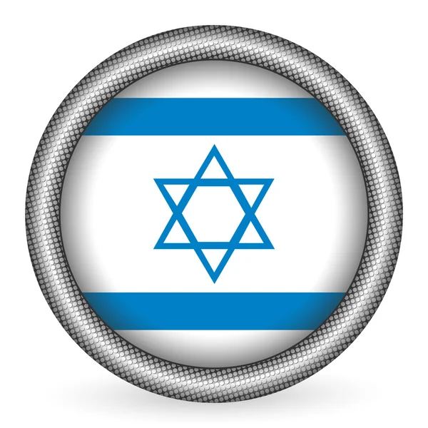 이스라엘 국기 버튼 — 스톡 벡터