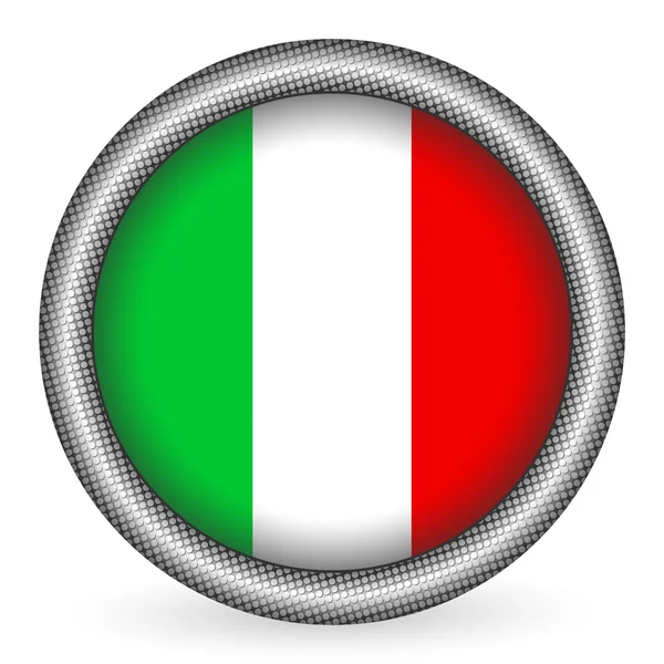 Italy flag button — Stock Vector