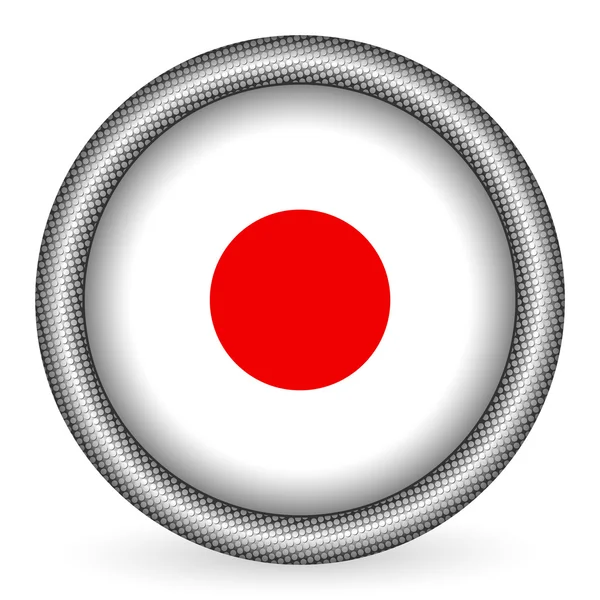Κουμπί "σημαία" Ιαπωνία — Διανυσματικό Αρχείο