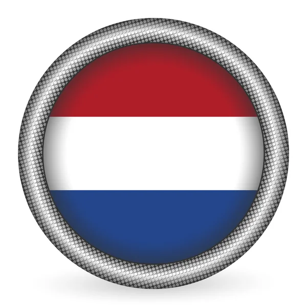 荷兰国旗按钮 — 图库矢量图片