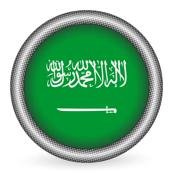 Suudi Arabistan bayrağı düğmesi — Stok Vektör
