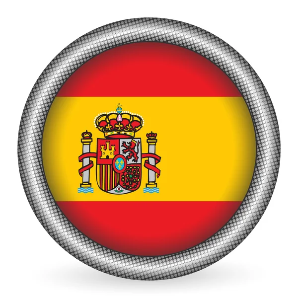 Botão bandeira espanha —  Vetores de Stock