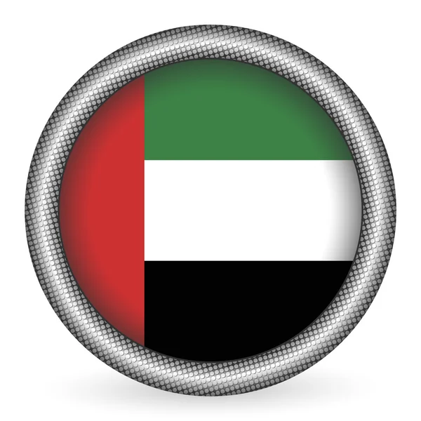 Tlačítko vlajky sjednocených arabských emirátů — Stockový vektor