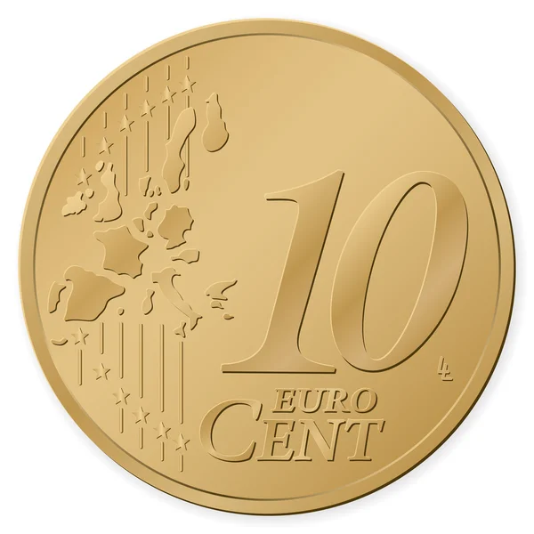 10 euro Cent — Stok Vektör