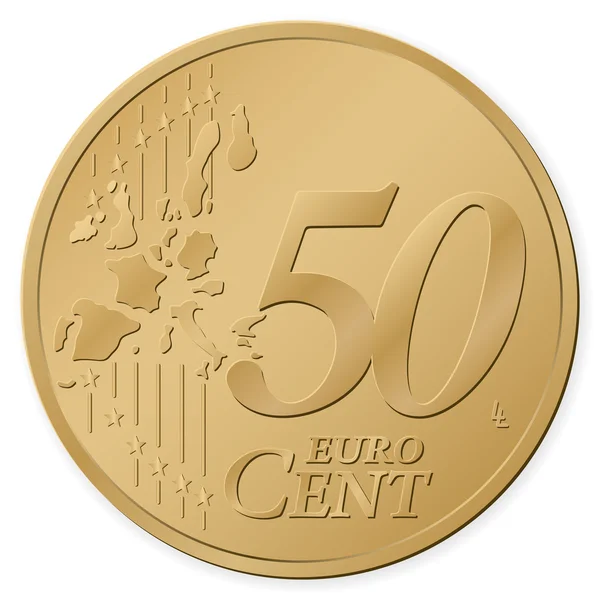 50 euro cent — Wektor stockowy