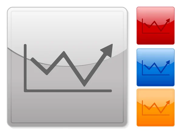 Quadrado web botões diagrama de negócios — Vetor de Stock