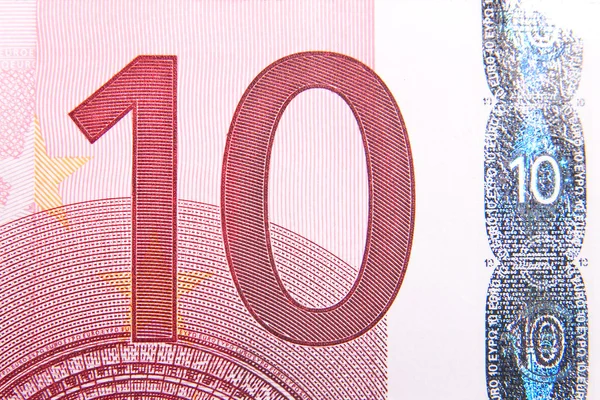 Makro dziesięć euro 2 — Zdjęcie stockowe