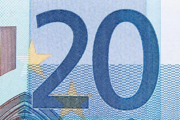 Makro dvacet euro 2 — Stock fotografie