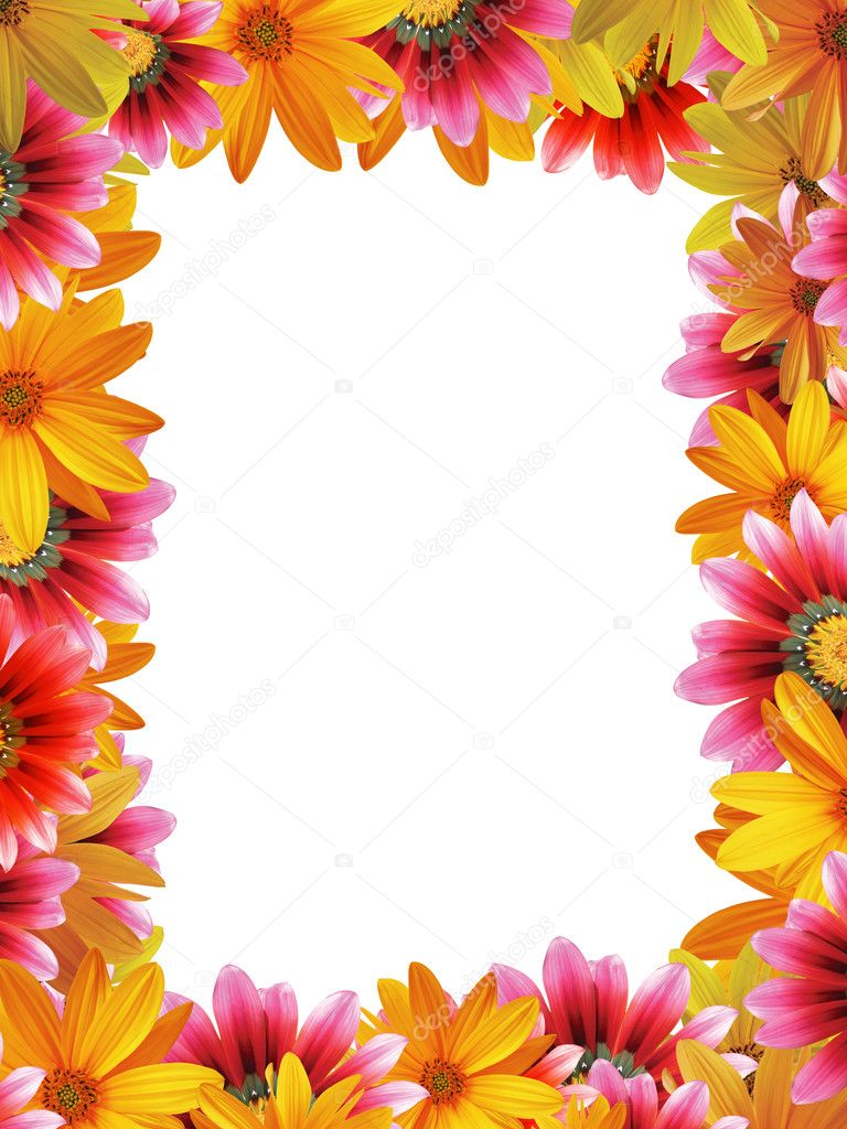 Flower frame with space for copy.