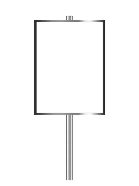 Panneau Affichage Isolé Sur Fond Blanc Illustration Vectorielle — Image vectorielle