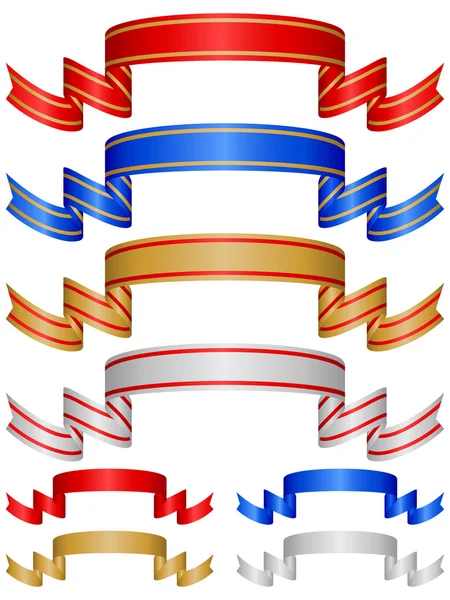 Dekorativ Färg Band Banner Vektor Illustration — Stock vektor