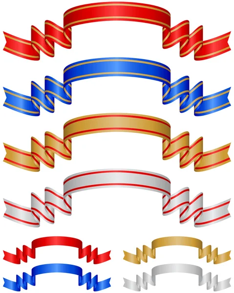 Bannière Décorative Ruban Couleur Illustration Vectorielle — Image vectorielle